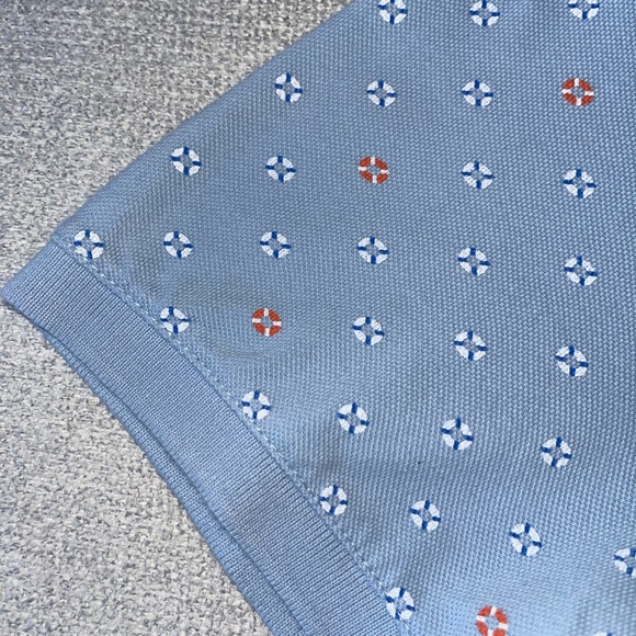 Banana Republic Blue Detailed Organic Cotton Pique Polo | Men’s Size Large - Picture 6 of 8